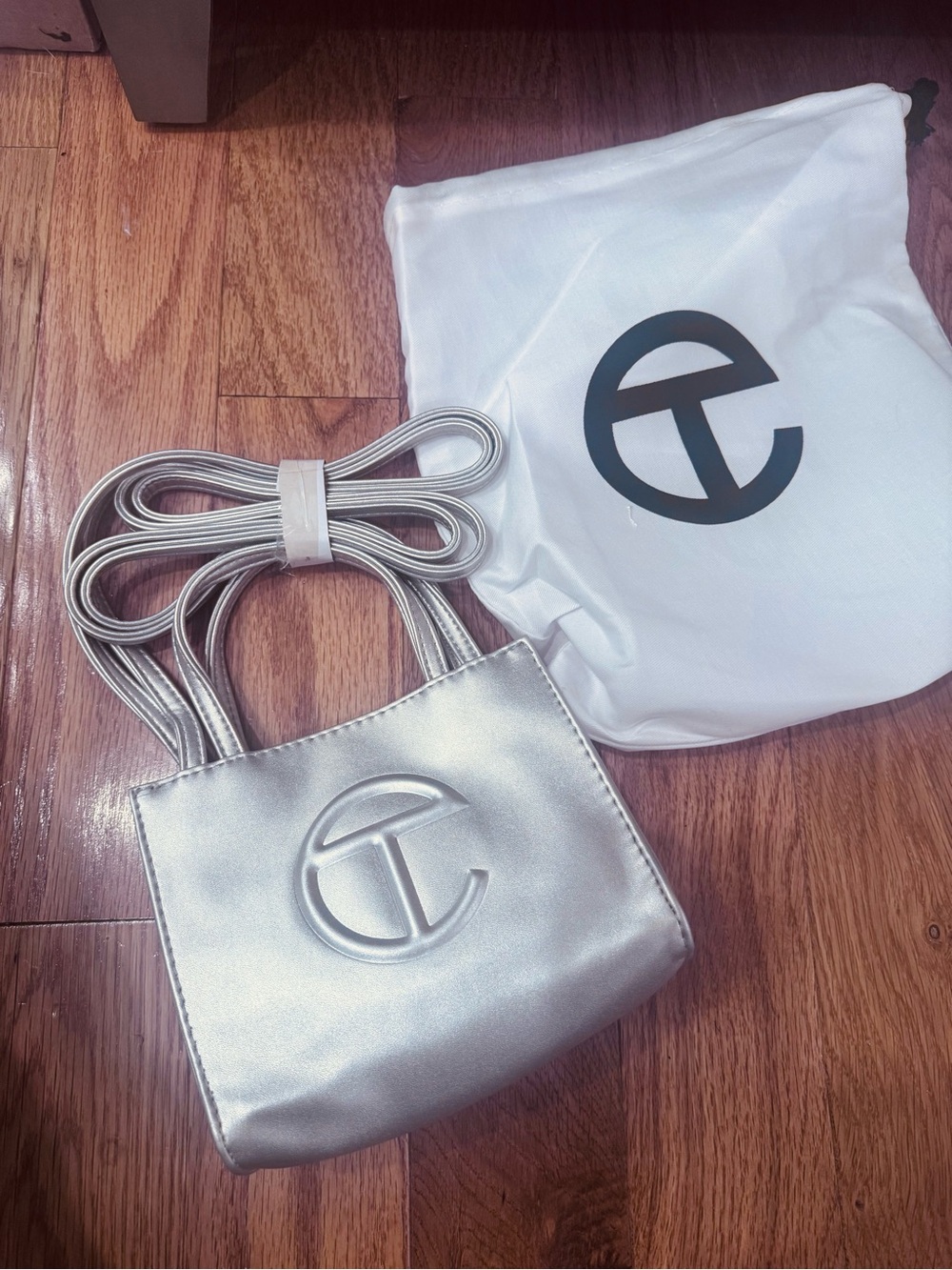 Silver Embossed Logo Tote Bag - Unbranded